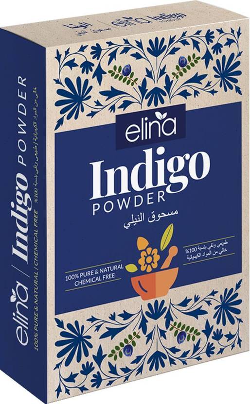 elina Organic Indigo Powder for Hair Growth 100% Pure & Natural Black Color Leaf Dye