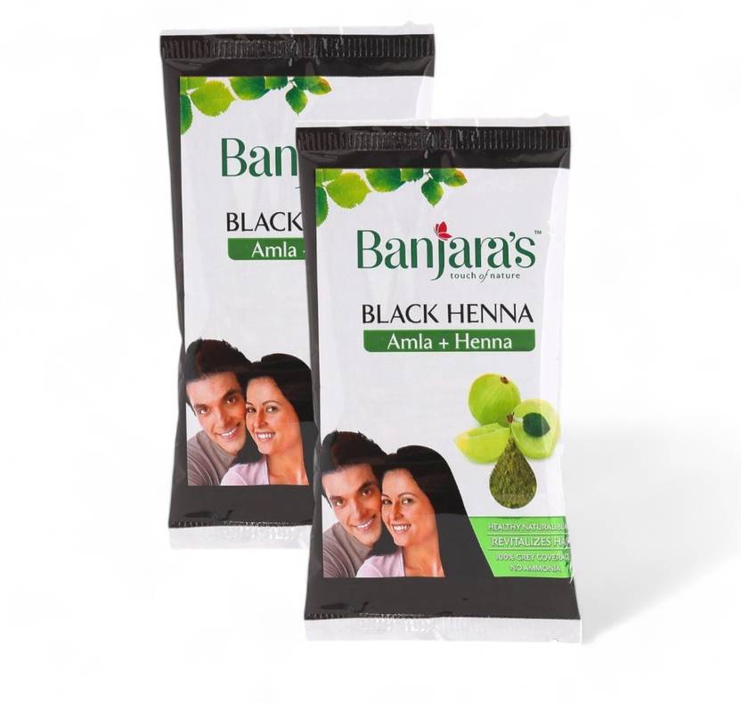 Banjaras Amla + Henna Black Hair Color Henna - 20g (Pack Of 2)