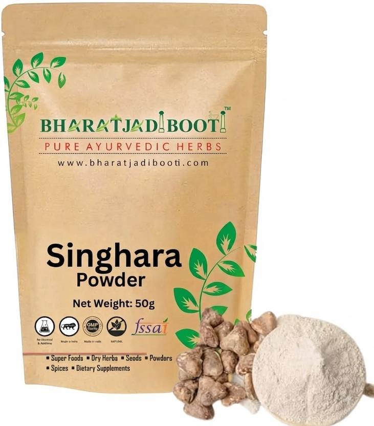 BHARAT JADI BOOTI Singhara Powder 50g | 100% Natural Water Chestnut Flour for Fasting, Energy,