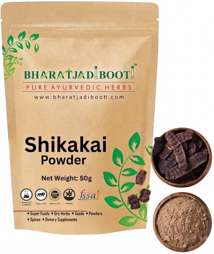 BHARAT JADI BOOTI Shikakai Powder 50g | 100% Natural Acacia Concinna Herb for Chemical-Free Hair