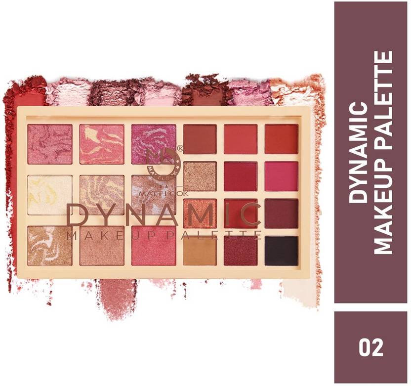 MATTLOOK Dynamic 12 Eyeshadows + 9 Baked highlighters Colors Palette in