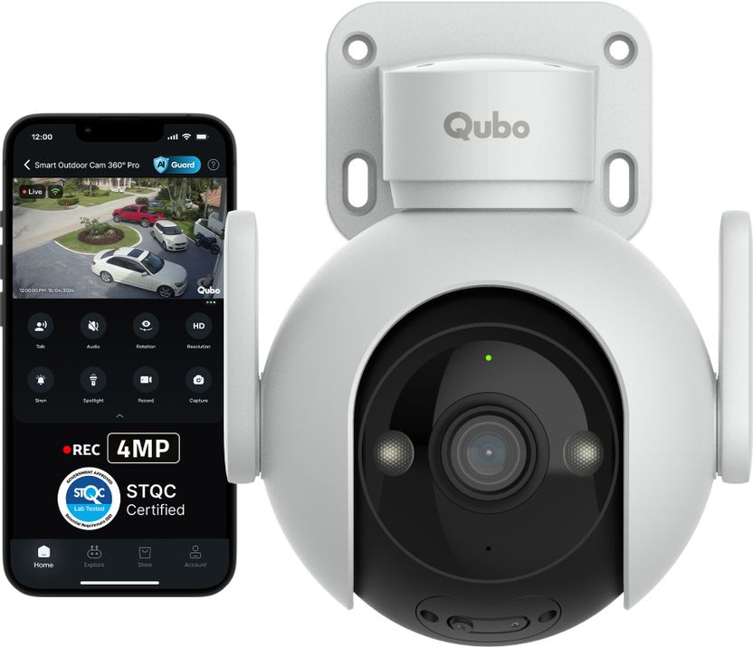 Qubo SmartOutdoor Cam 360 ˚ 4MP Security Camera - Image 2