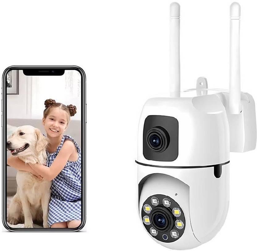 aoksmd Smart CCTV WIFI 4MP Dual Lens PTZ IP Camera 360°View TwoWay