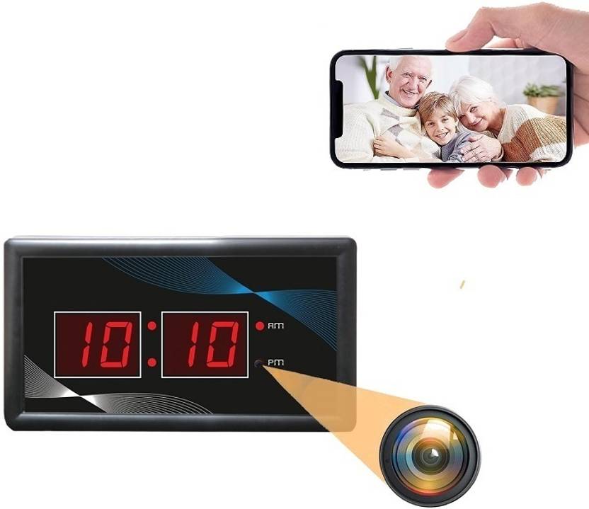 WiFi Wall Clock 1080p HD Audio Video Recording Watch Live 24