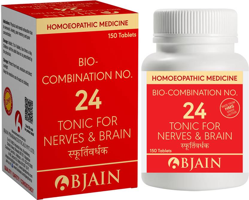 Bjain Bio-Combination No.24 (Tonic For Nerves & Brain) Tablets