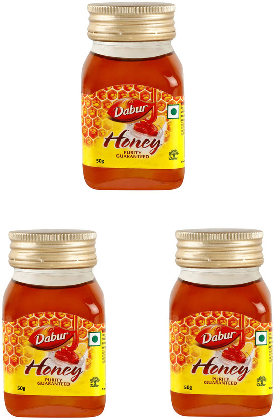 Dabur Pure HONEY Brand with No Sugar Adulteration 150G (3 x 50