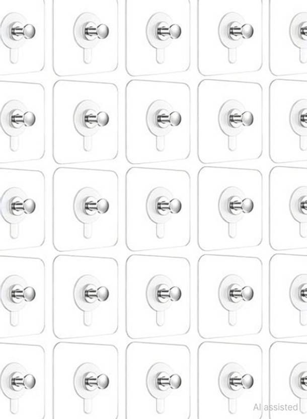 Bliss Mahal Transparent Strong Adhesive No Drilling Hooks for Photo Frames Wall Decor Clocks Hook 30