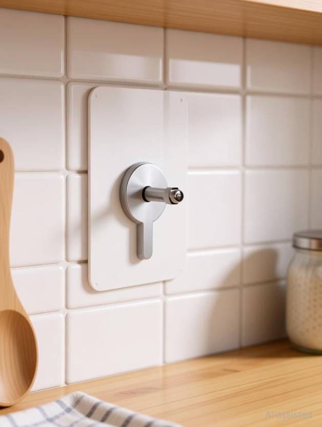 Aamar 5 cm Adhesive Wall Hanging Hooks Heavy Duty for Wall Self Adhesive Sticker