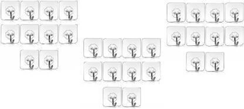 AMMEDARSHAN Pack of 30 Hooks for Wall,for Hanging Kitchen Bathroom Bedroom Accessories30.113 Regular Organizer