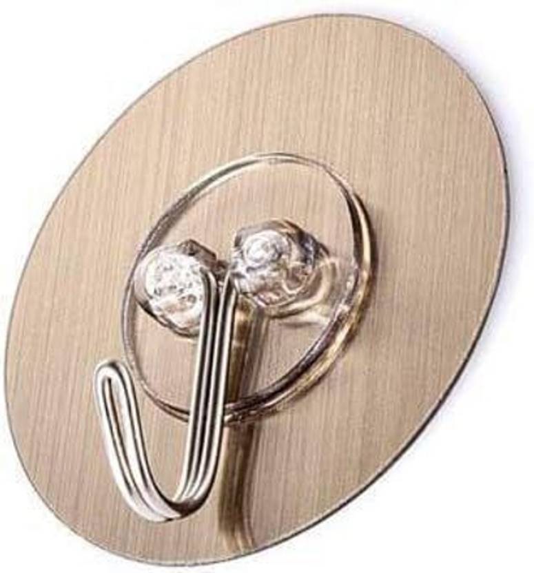 BESTZONE RETAIL MALL Self Adhesive Stainless Steel Wall Stick Hanger Hook For Kitchen Home & Bathroom Hook 10
