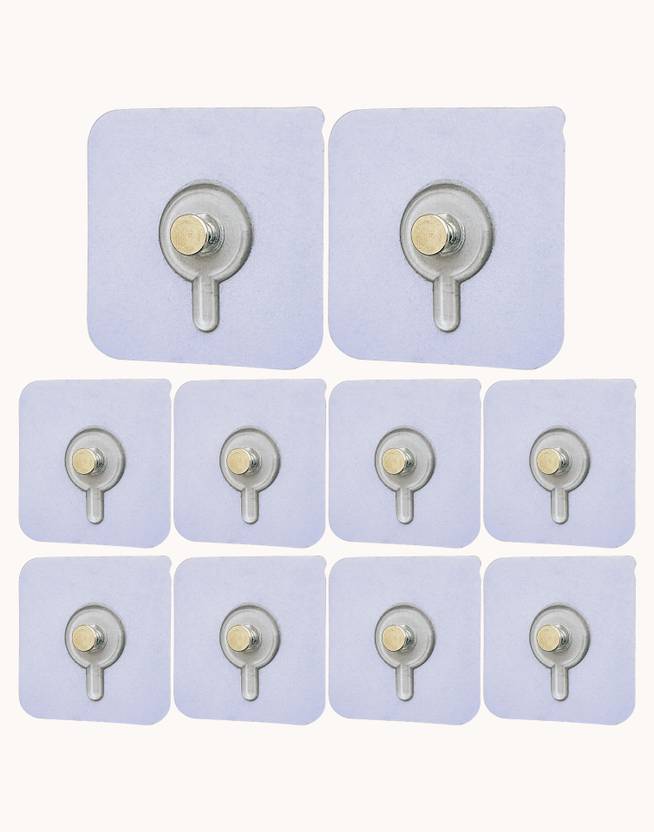 BESTZONE RETAIL MALL Self Adhesive Wall Hanging Hooks Without Drill, Photo Frame Holder Hooks Hook 10