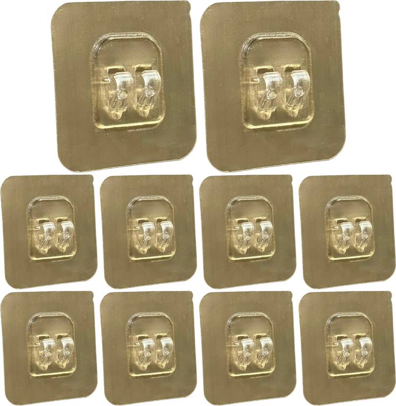 BESTZONE RETAIL MALL Self Adhesive No Drill Magic Sticker Clip For Hanging Racks, Tissue&Towel Holder Hook 10