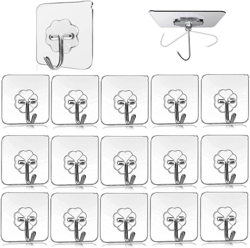 Shalvi 15 Pcs Adhesive Flower Wall Hook Kitchen & Home Accessories Hook 15