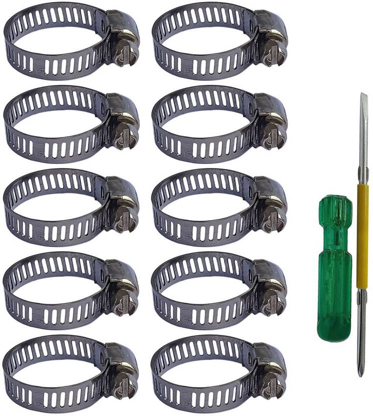 ESEKSAFAR 10pc LPG Gas pipe clamp Hose Clamp 3/4inch with 2in1