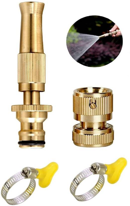 TRANDI Brass Nozzle Water Spray Gun Jet Hose Nozzles Car and Bike Wash