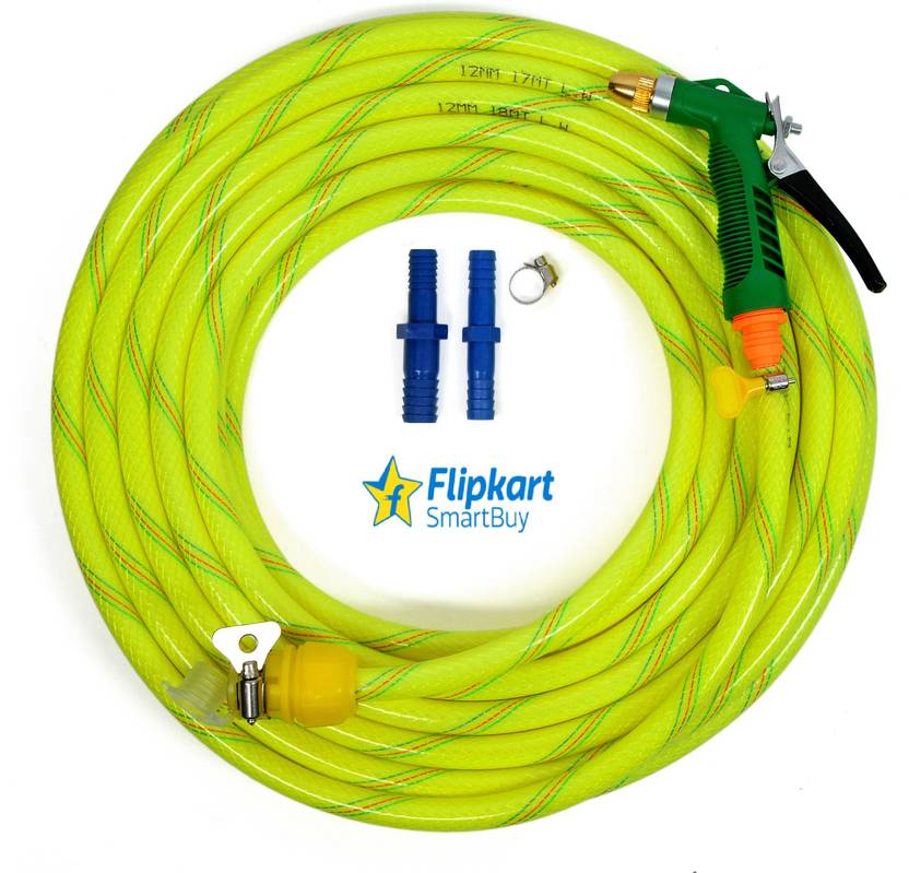 Flipkart SmartBuy 15 meter Neon green hose pipe (14mm diameter) and