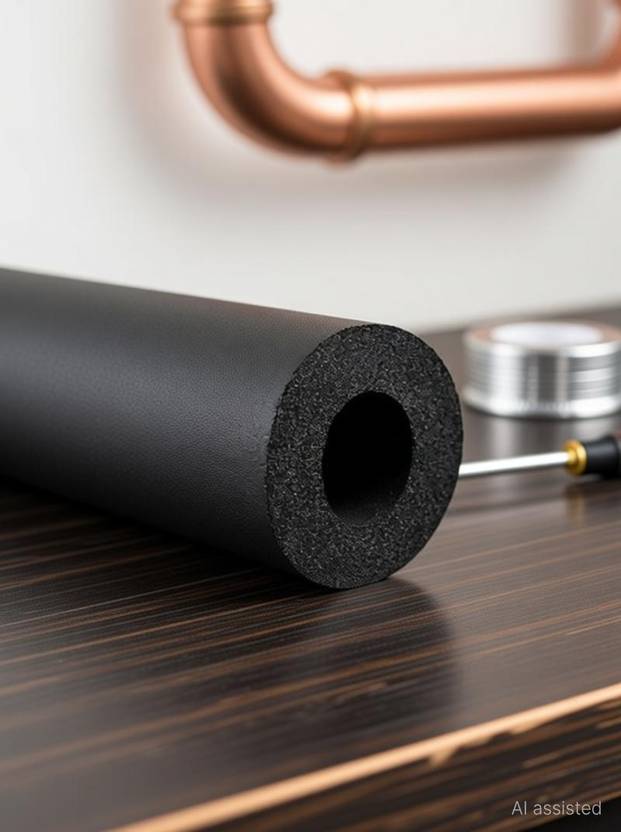 MARSHLAND Foam Heat Insulated Tube For Air Conditioner Nitrile Tubes 4.5CM Thikness Piping Heat And Cold Insulation Air Conditioners Black Air Conditioner Insulated Tube 7/8" ID x 1/2" THK Piping Heat and Cold Hose Pipe