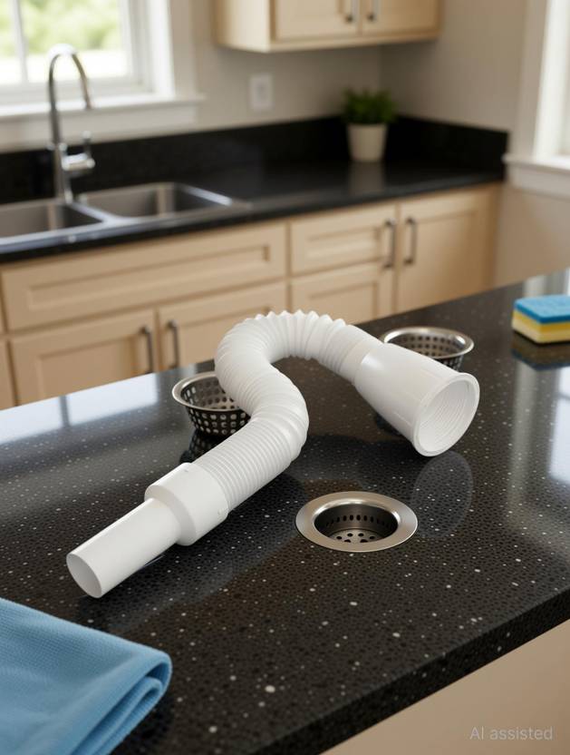 Prestige Waste Pipe Flexible For Wash Basin / Sink and all types of Drain water out let Hose Pipe