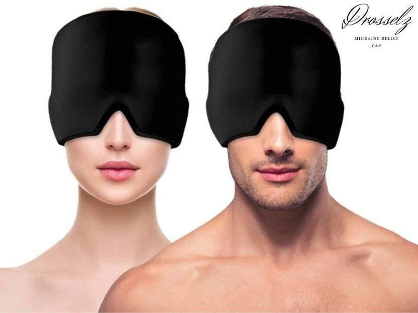 Drosselz Headache/ Migraine Relief Hat Cap , Ice Pack Mask ,Therapy for Tension , Sinus , Stress