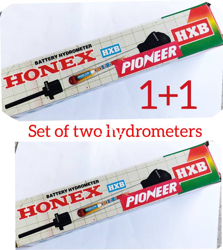 Pioneerx 12 volt set of two hydrometer for automobile and inverter