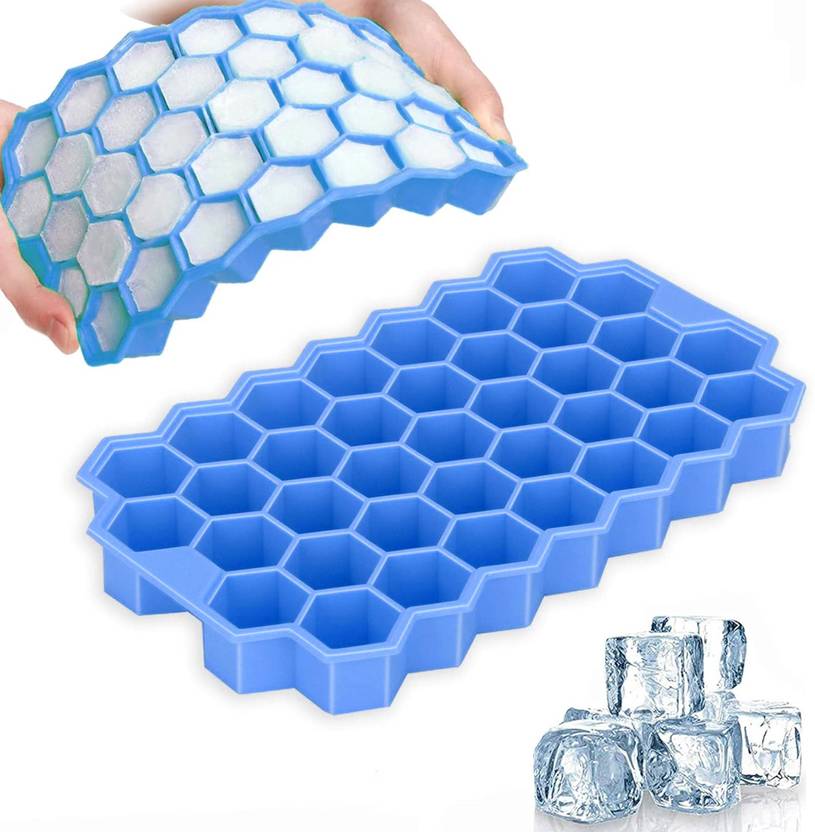 Acetap Ice Cube Trays for Freezer with 37 Grid Silicone for Small Ice Cube Multicolor Silicone Ice Cube Tray