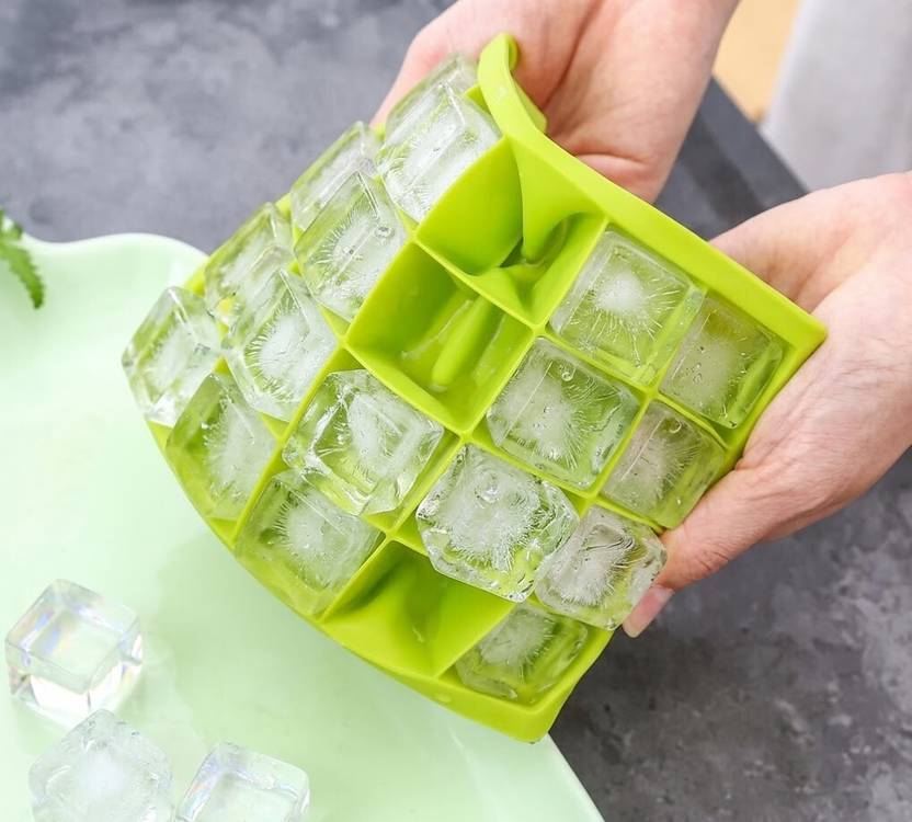 Auranest Silicone Ice Tray 24 Cavity Green Silicone Ice Cube Tray