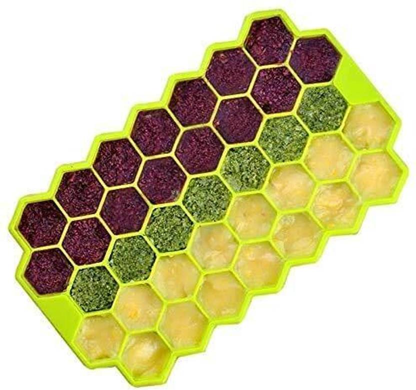 ALWAFLI Silicone Honeycomb 37 Cavity Ice Cube Mould Flexible Tray Chocolate Cake Maker Multicolor Silicone Ice Ball Tray