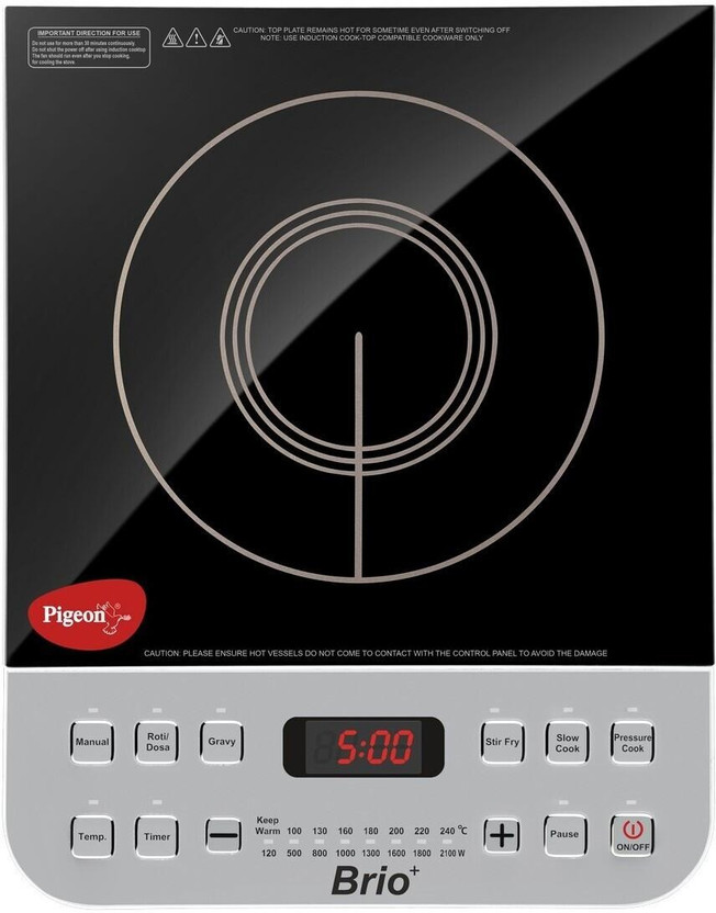 Pigeon 2100W Induction Cooktop Silver - Image 8