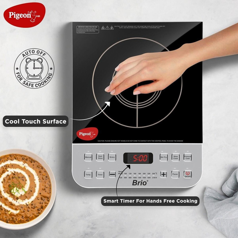 Pigeon 2100W Induction Cooktop Silver - Image 9