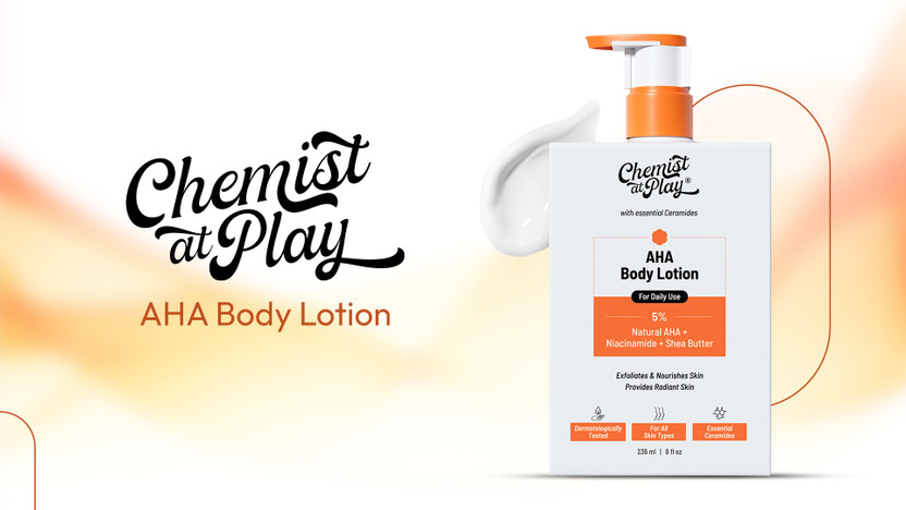 Chemist at Play AHA Body Lotion with Niacinamide, Shea Butter - Image 6