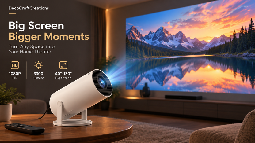 DecoCraftCreations 4K Android LED Projector - Image 6