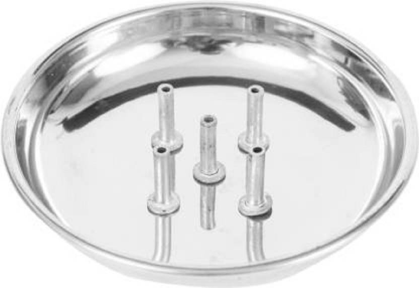 Breyers Stainless Steel Agarbatti Stand with Plate Stainless Steel Incense Holder Set