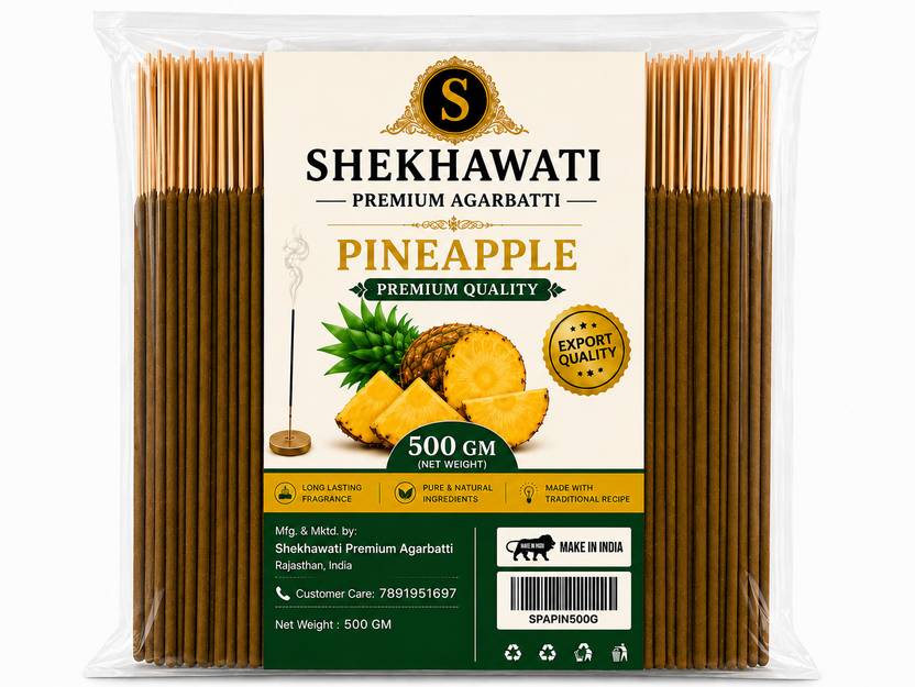 Shekhawati premium agarbatti Shekhawati Agarbatti Pineapple 500 Gm Long Lasting Fragrance | Premium Quality Pineapple