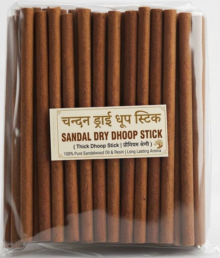 green bull 30+ Sandal (Chandan) Premium Loose Bambooless Dry Dhoop Stick | 100gm | Sandal (Chandan)