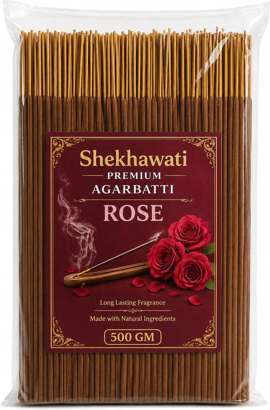 Shekhawati premium agarbatti Shekhawati Agarbatti – Rose 500 GM | Long Lasting Fragrance | Premium quality Rose