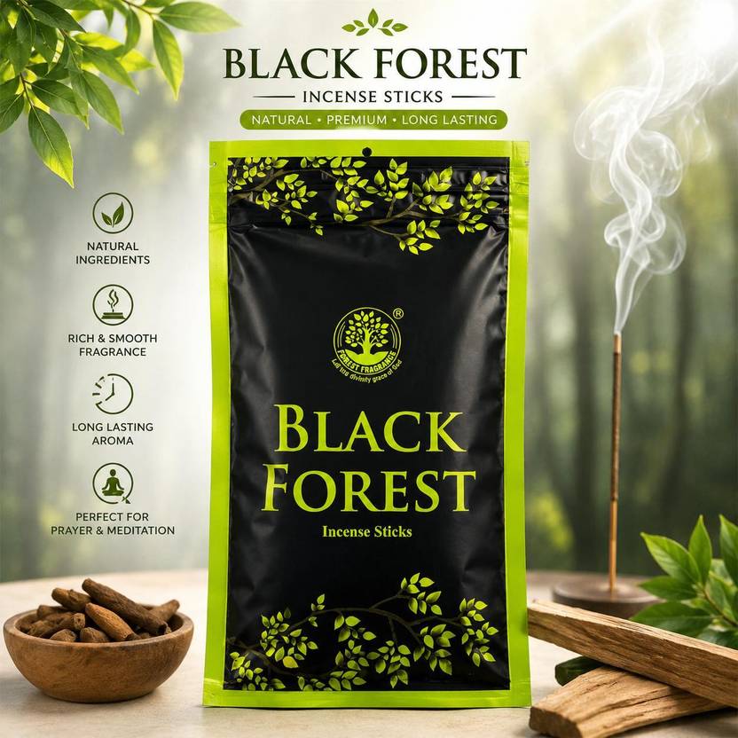 Forest Fragrance jhotha strong black forest premium incense stick Pleasant fragrance, Long-lasting burn, Natural ingredients, Air freshening