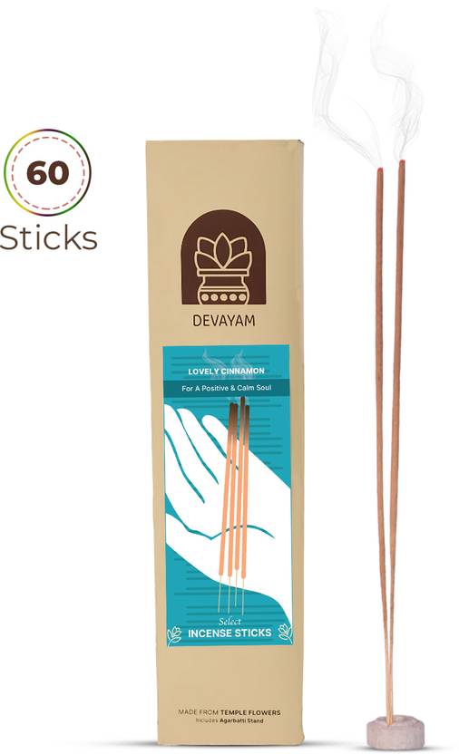 DEVAYAM Select Lovely Cinnamon, 60 Sticks, 10inch Cinnamon