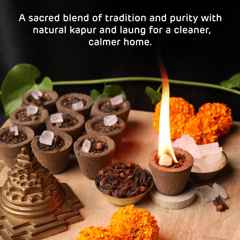 Devayam Sambrani Hawan Cups, Royal Chandan, Bhimseni Kapur, Laung, Dhoop