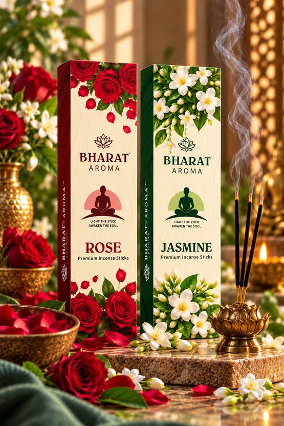 Bharat Aroma ™ BA-AG-TW-RSE-JAS-100 Rose, sandal