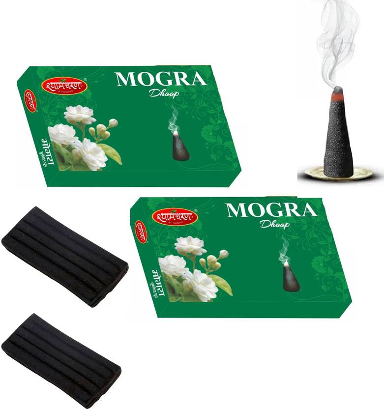 shyamcharan Dhoop Non-Toxic Herbal Wet Dhoop Batti (10 Sticks in Each) Floral Dhoop cone, dhoop bati, puja item, Daily use