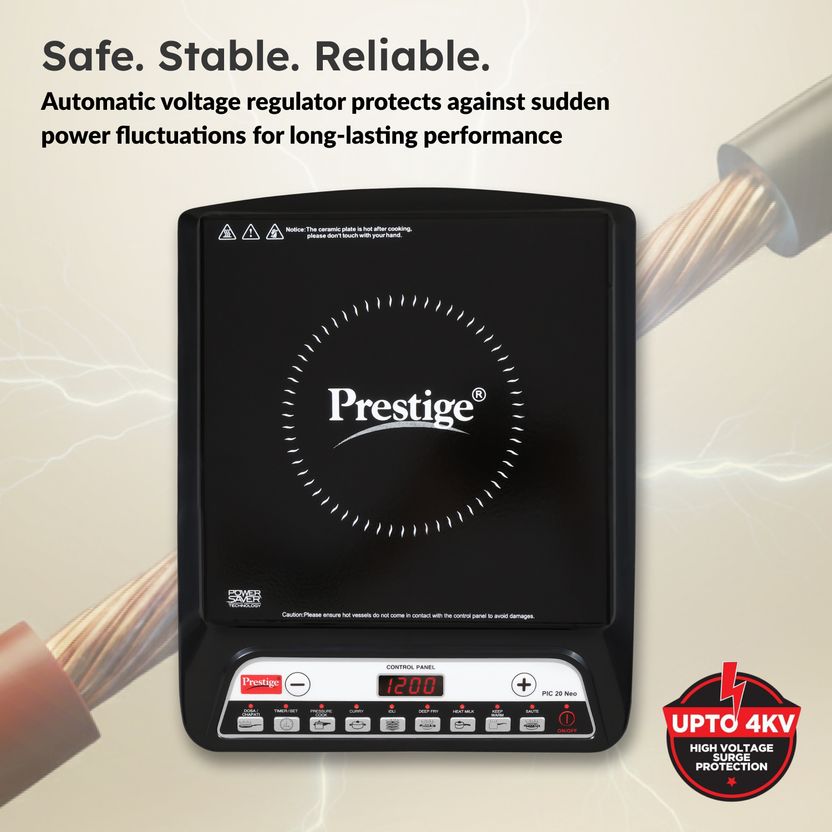 Prestige 1600W Induction Cooktop Black PIC 20 NEO - Image 6
