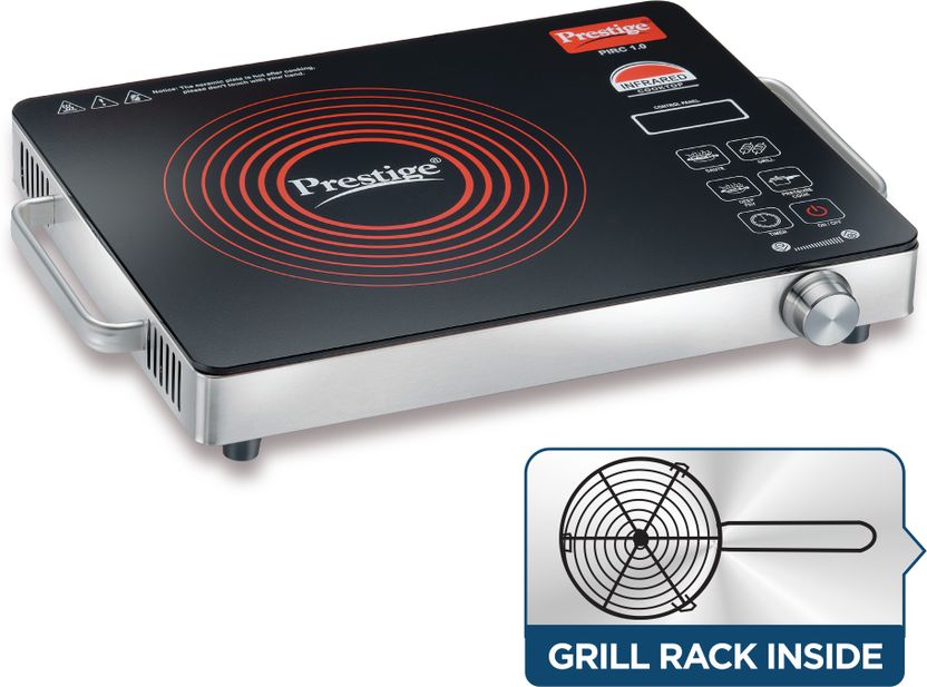 Prestige 2200 W रेडिएंट कुकटॉप टच पैनल (काला, PIRC 1.0) - Image 1