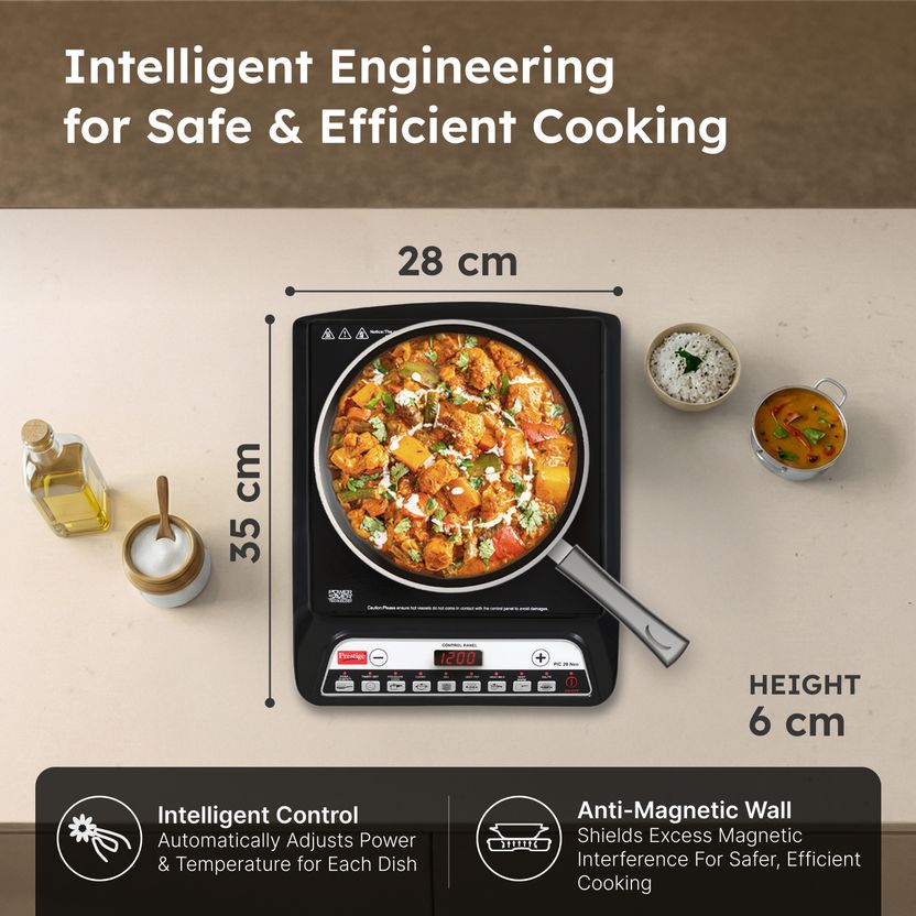 Prestige 1600W Induction Cooktop Black PIC 20 NEO - Image 7