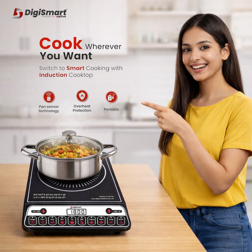 DIGISMART 1800 W Induction Cooktop Black - Image 3