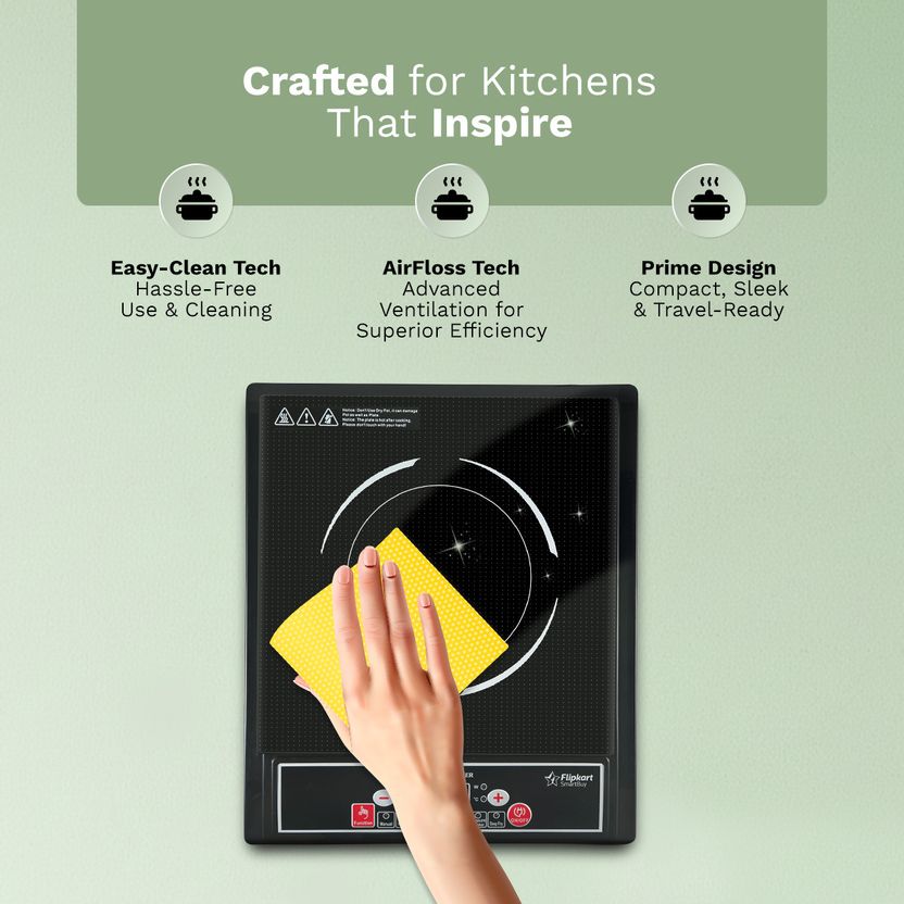 Flipkart SmartBuy 1400W Induction Cooktop Black - Image 8