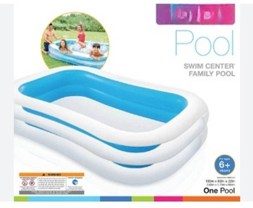 HornFlow Swim Center Inflatable Family Swimming Pool With Free Pump ...