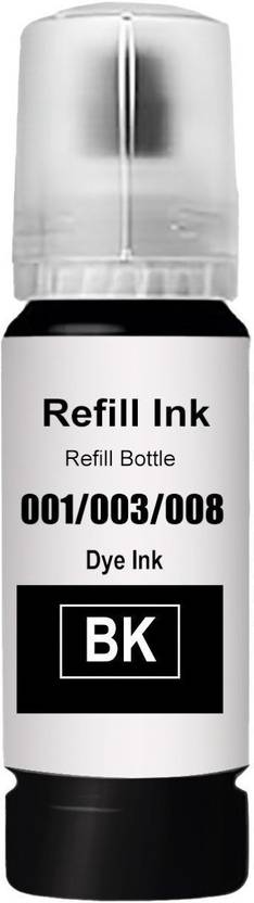 canoff 001/003/008 Black Ink Refill for L3200 , L3210 , L3211 , L3215,L3216,L3250,L3252 Black Ink Bottle