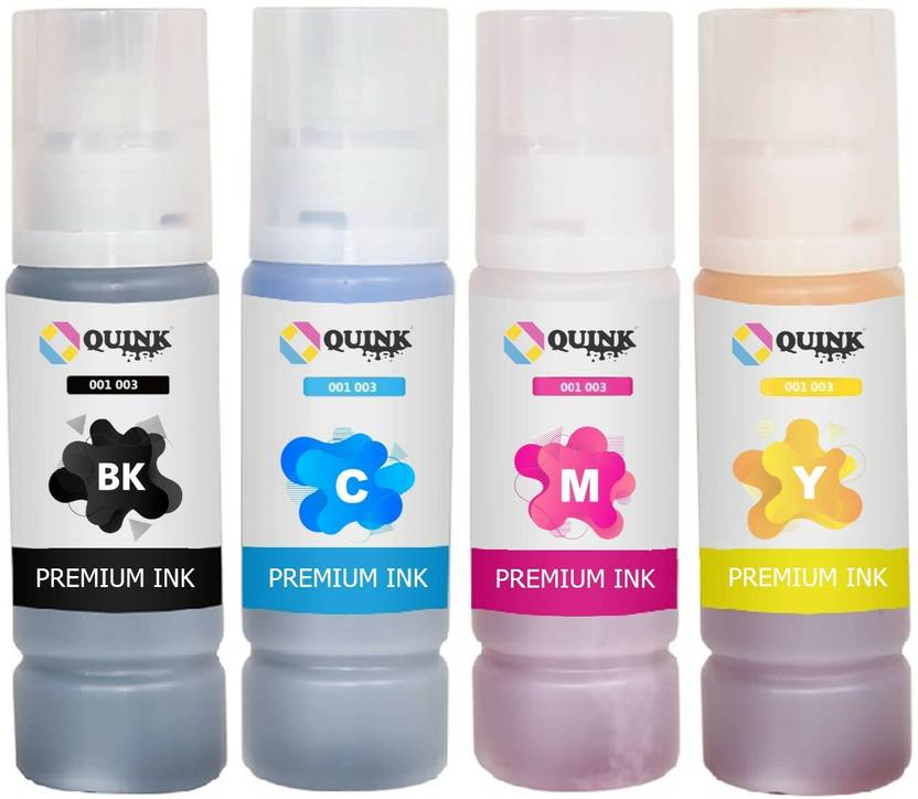 QUINK Refill Ink Compatible For 001/003 Epson L3110 , L3150 , L5190