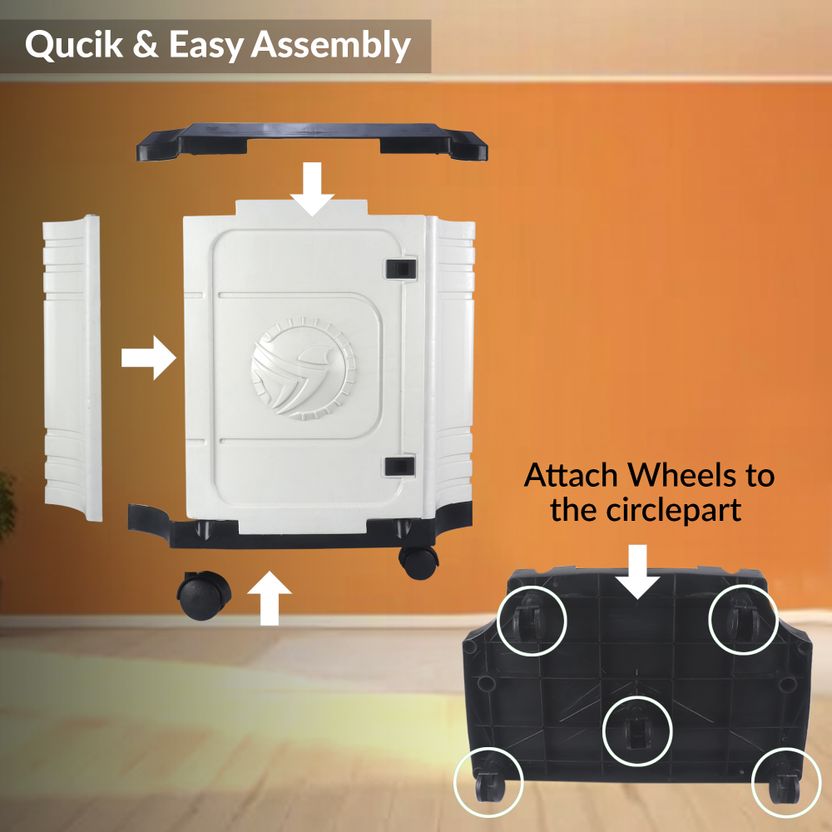 Flipkart SmartBuy Heavy-Duty Unbreakable Plastic Trolley for Inve...more - Image 5