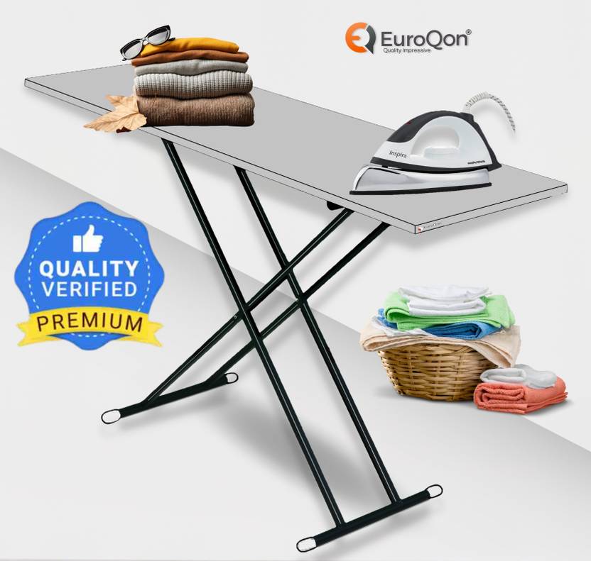 EuroQon Foldable Smart Dual Height Adjustable Space Saver Ironing Board